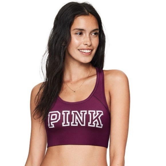 PINK Victoria's Secret Other - Victoria secret PINK maroon burgundy sports bra athletic gym top size small